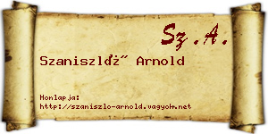 Szaniszló Arnold névjegykártya
